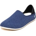 Gottstein - Linen Slip-on - Unisex Leinenhausschuh mit Gummisohle - Dunkelblau (Ink Blue Mele)