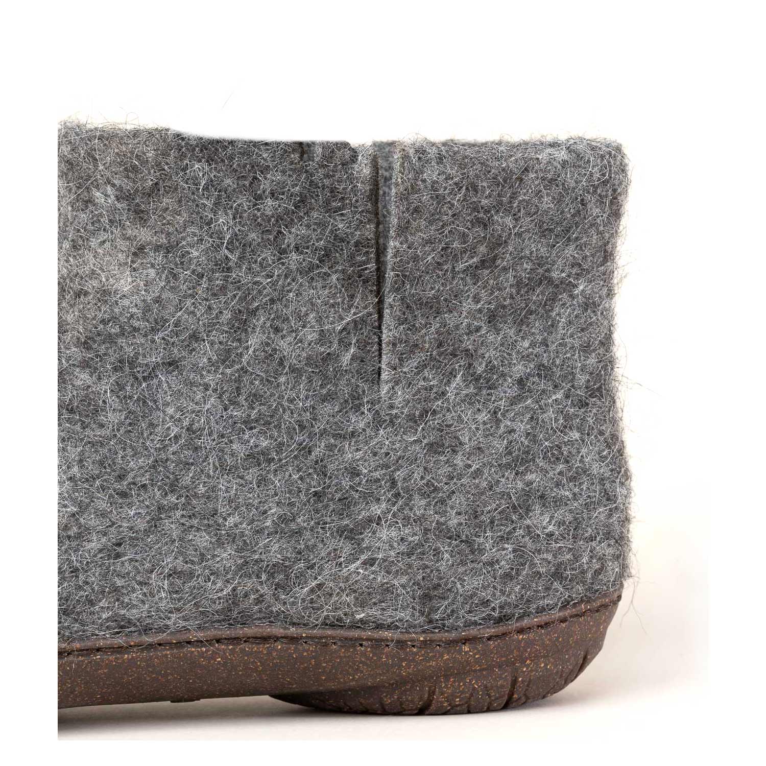 Gottstein - Magicfelt Eros Tiroler Steinschaf - Unisex Wollfilz-Hüttenschuhe mit Gummisohle - Grau – Bild 2