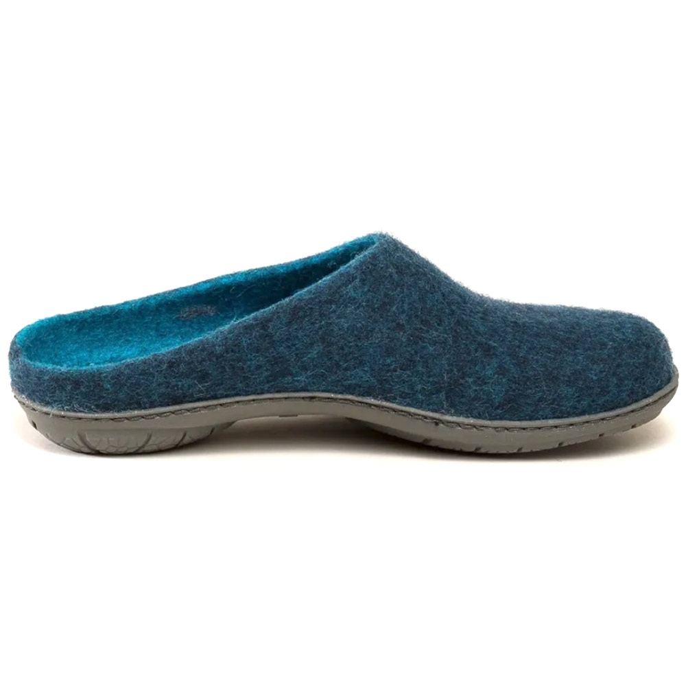 Gottstein - Magicfelt 736 - Unisex Wollfilz-Pantoffel mit Gummisohle - Petrolblau (Dark Petrol) – Bild 3