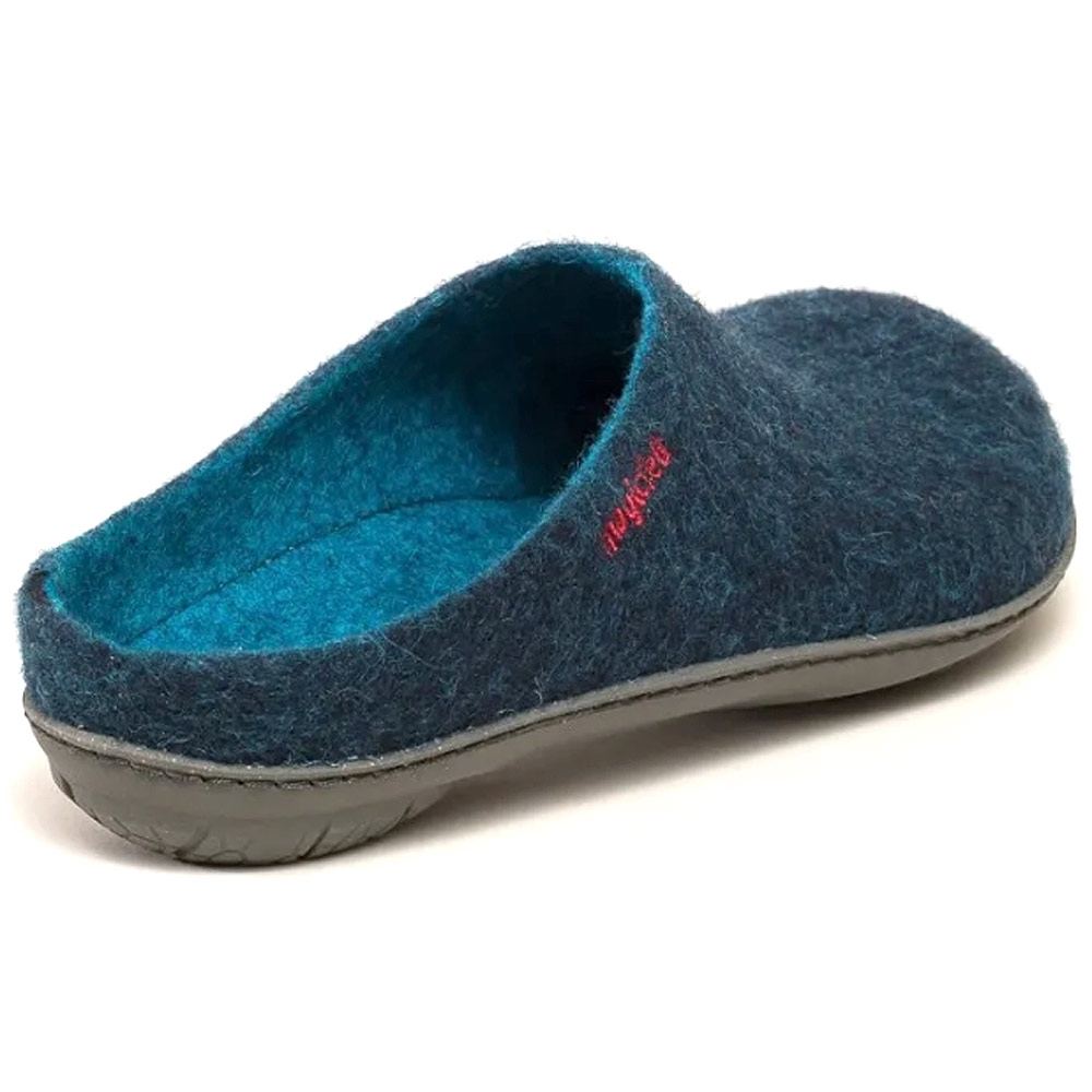 Gottstein - Magicfelt 736 - Unisex Wollfilz-Pantoffel mit Gummisohle - Petrolblau (Dark Petrol) – Bild 5