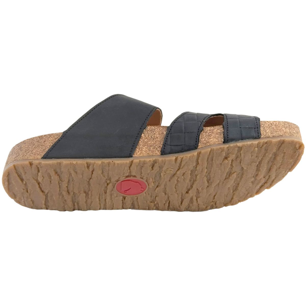 Haflinger - Bio Aria - Damen Klett-Sandale mit Korkfußbett - Schwarz – Bild 4