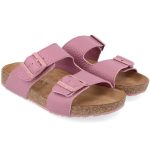 Haflinger - Bio Bonnie - Damen Leder-Sandale mit Korkfußbett - Pink
