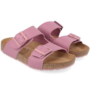 Haflinger - Bio Bonnie - Damen Leder-Sandale mit Korkfußbett - Pink