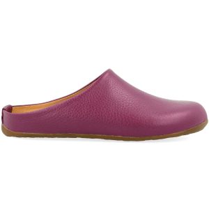 Haflinger - Everest Basico - Damen Leder-Pantoffel mit Fußbett - Weinrot (Kardinal)