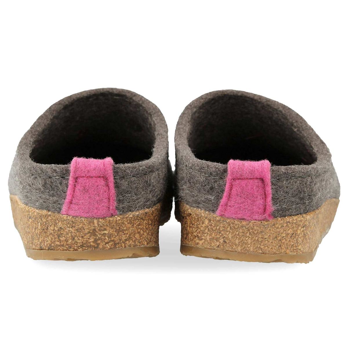 Haflinger - Grizzly Cuoricini - Damen Filz-Kork Pantoffel mit Herzmotiv - Grau (Anthrazit) – Bild 5