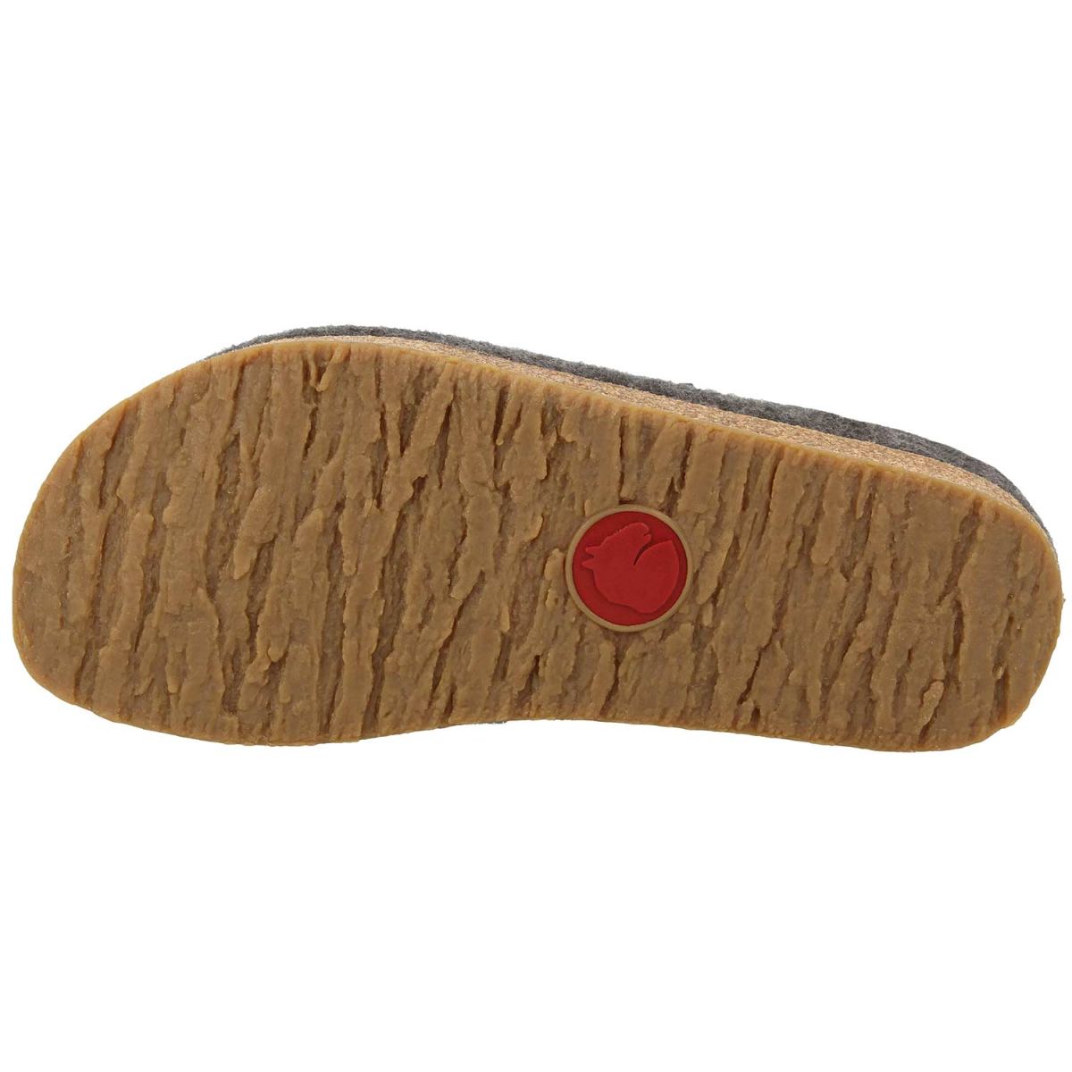Haflinger - Grizzly Cuoricini - Damen Filz-Kork Pantoffel mit Herzmotiv - Grau (Anthrazit) – Bild 6