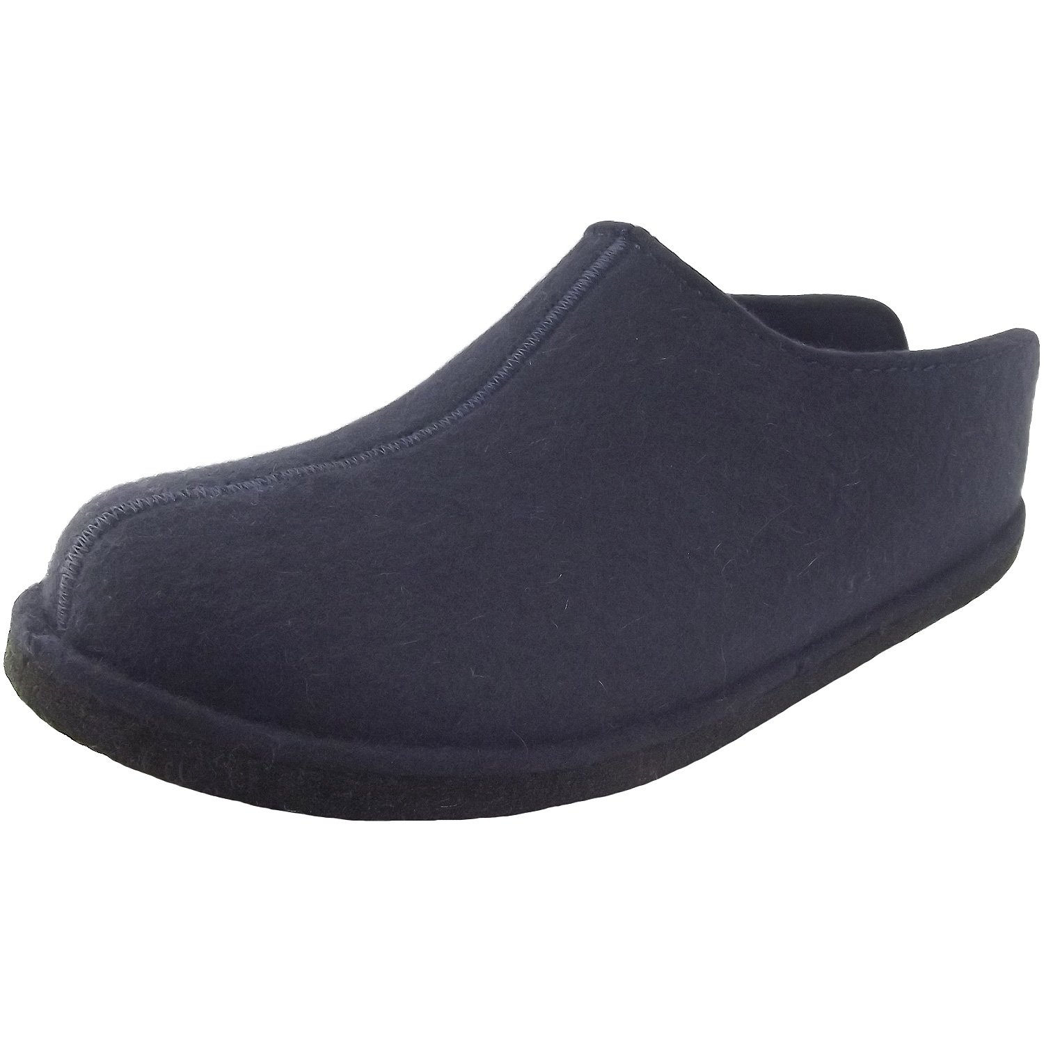 Haflinger - Flair Smily - Unisex Wollfilz-Pantoffel - mittelblau