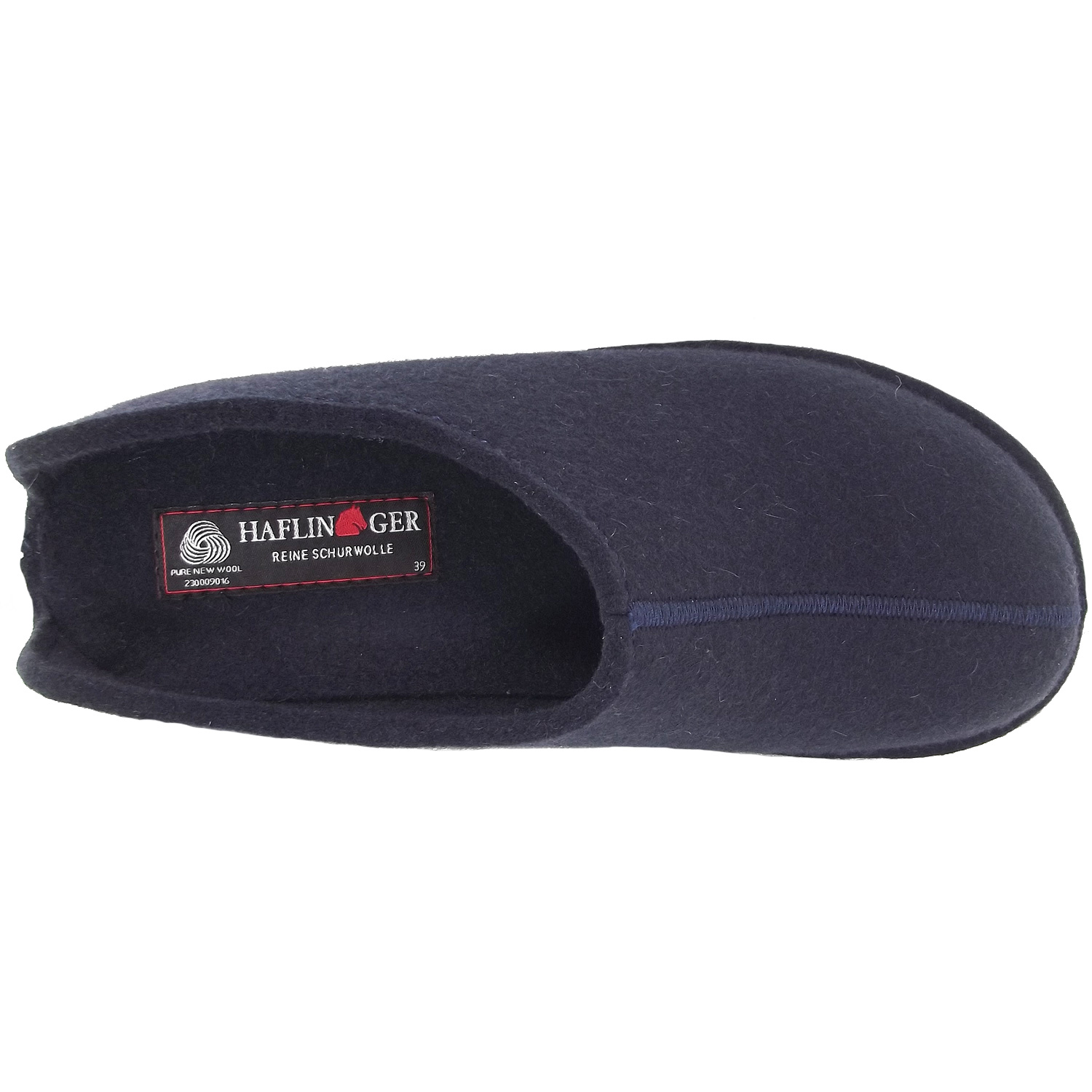 Haflinger - Flair Smily - Unisex Wollfilz-Pantoffel - mittelblau – Bild 3