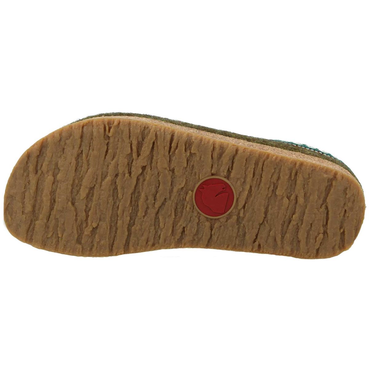 Haflinger - Grizzly Franzl - Unisex Filz-Pantoffel aus Schurwolle - Olivgrün – Bild 4