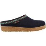 Haflinger - Grizzly Franzl - Unisex Filz-Pantoffel - Schwarz