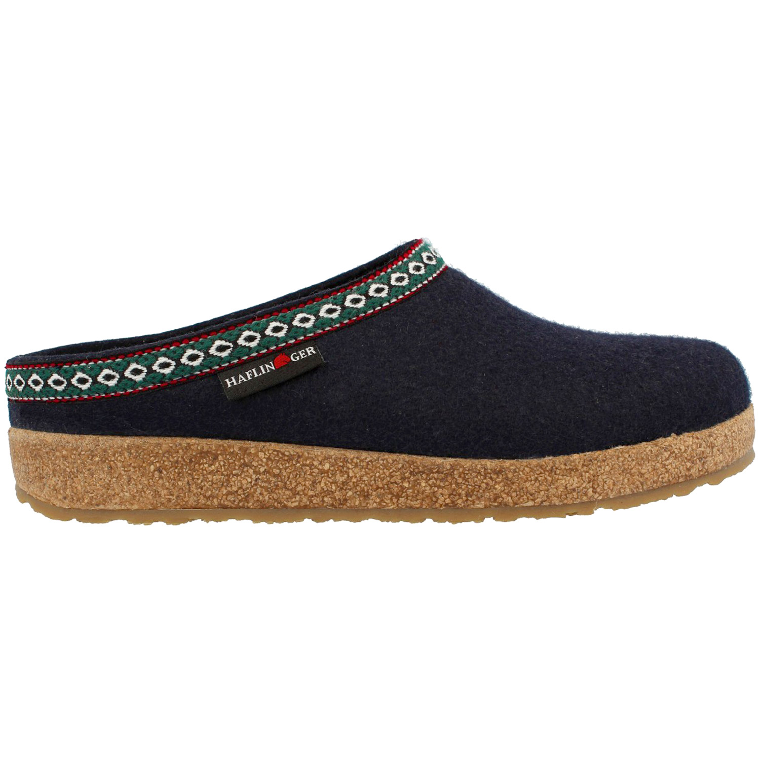 Haflinger - Grizzly Franzl - Unisex Filz-Pantoffel - Schwarz