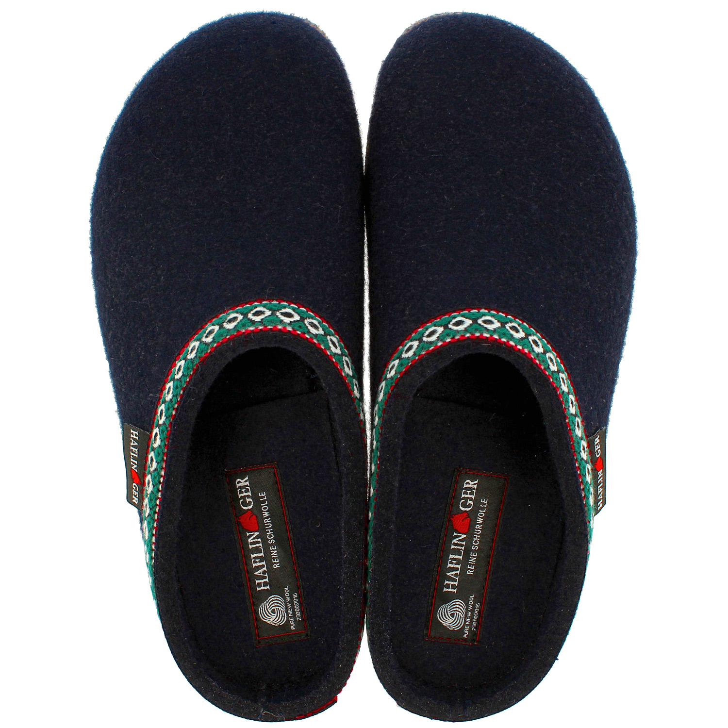 Haflinger - Grizzly Franzl - Unisex Filz-Pantoffel - Schwarz – Bild 4