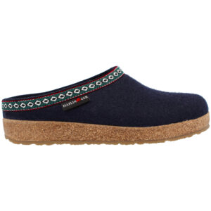 Haflinger - Grizzly Franzl - Unisex Filz-Pantoffel - Mittelblau