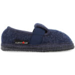 Haflinger - Slipper Joschi - Kinder Hausschuhe - Dunkelblau (Jeans)
