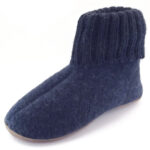 Haflinger - Everest Karlo - Kinder Hüttenschuhe - Mittelblau