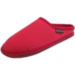 Haflinger - Pantoffel Cotty - Unisex Hausschuhe aus Baumwolle - Rot (Rubin)