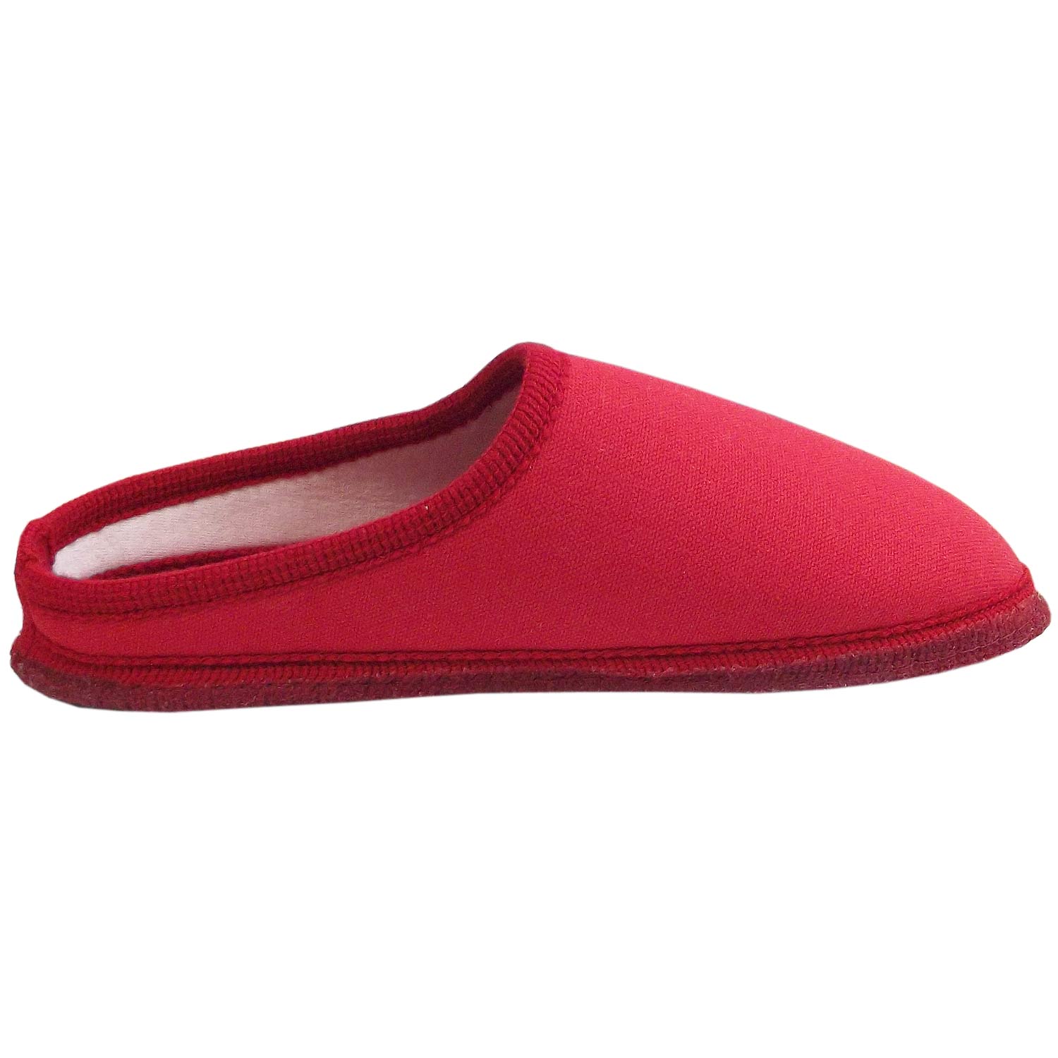 Haflinger - Pantoffel Cotty - Unisex Hausschuhe aus Baumwolle - Rot (Rubin) – Bild 2