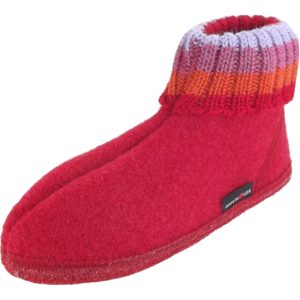 Haflinger - Paul - Damen Hüttenschuhe - Ziegelrot