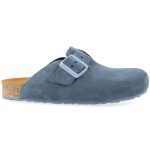 Haflinger - Porto - Unisex Lederclog mit Korkfußbett - Blau (Jeans)