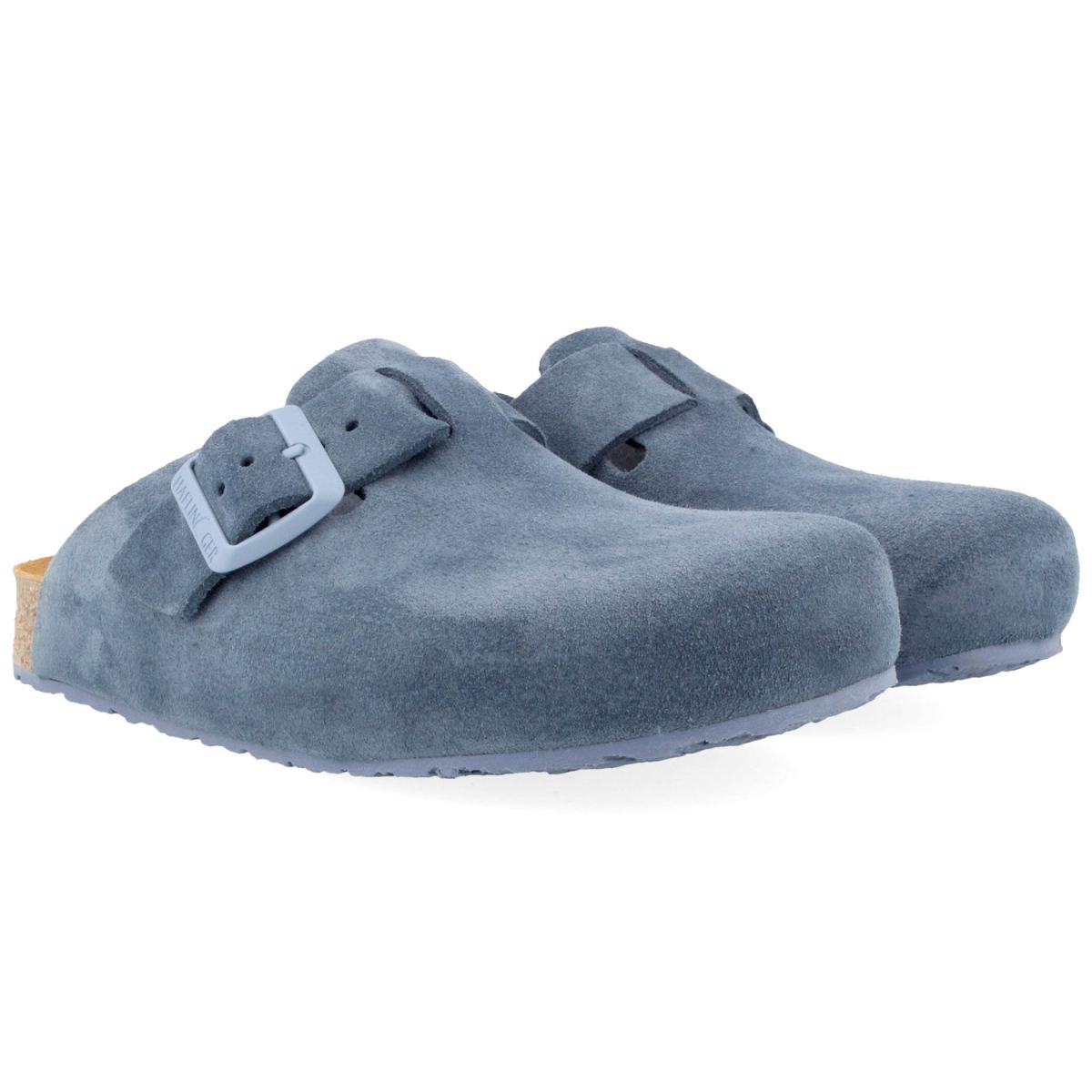 Haflinger - Porto - Unisex Lederclog mit Korkfußbett - Blau (Jeans) – Bild 2