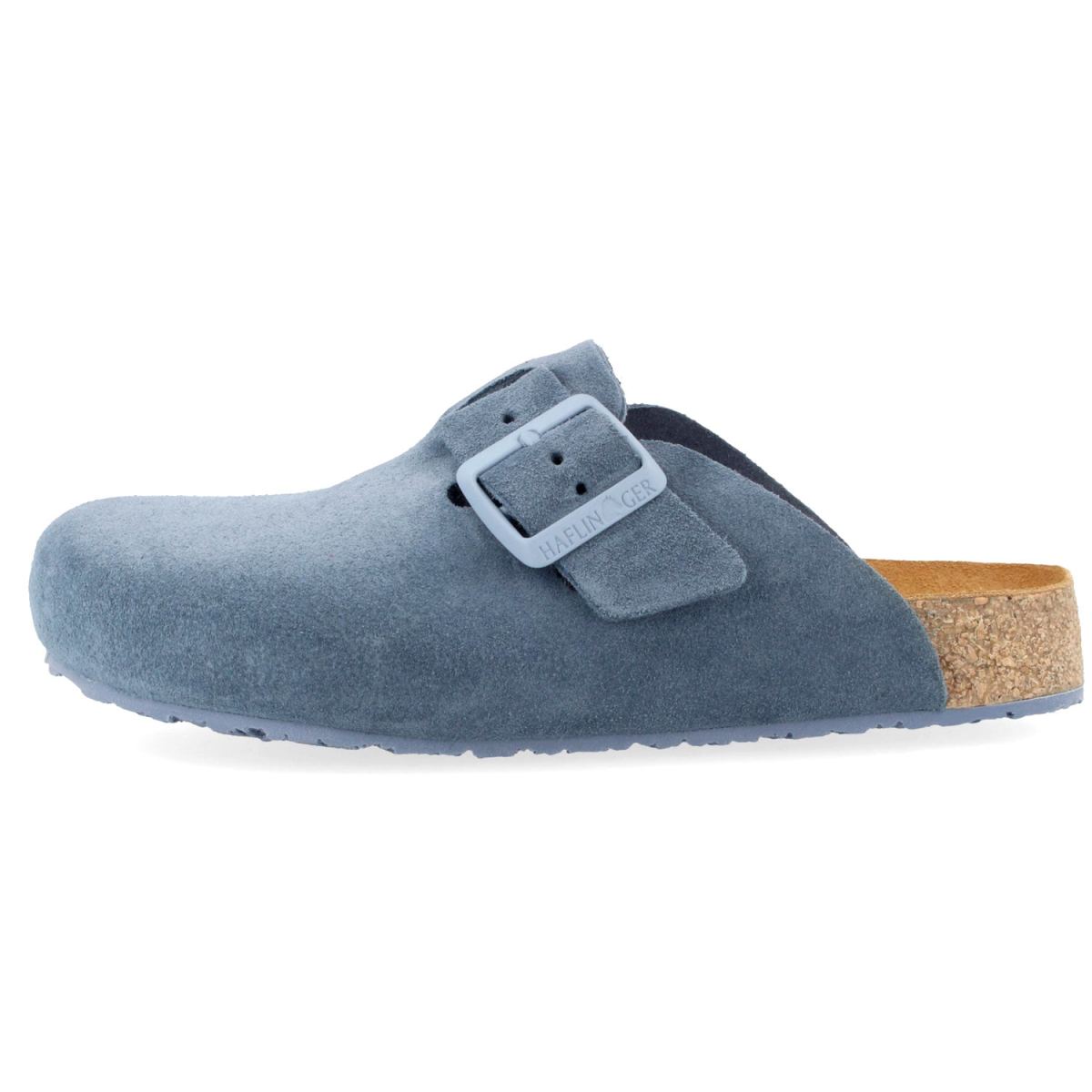 Haflinger - Porto - Unisex Lederclog mit Korkfußbett - Blau (Jeans) – Bild 4