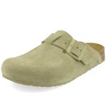 Haflinger - Porto - Damen Lederclog mit Korkfußbett - Salbei Grün