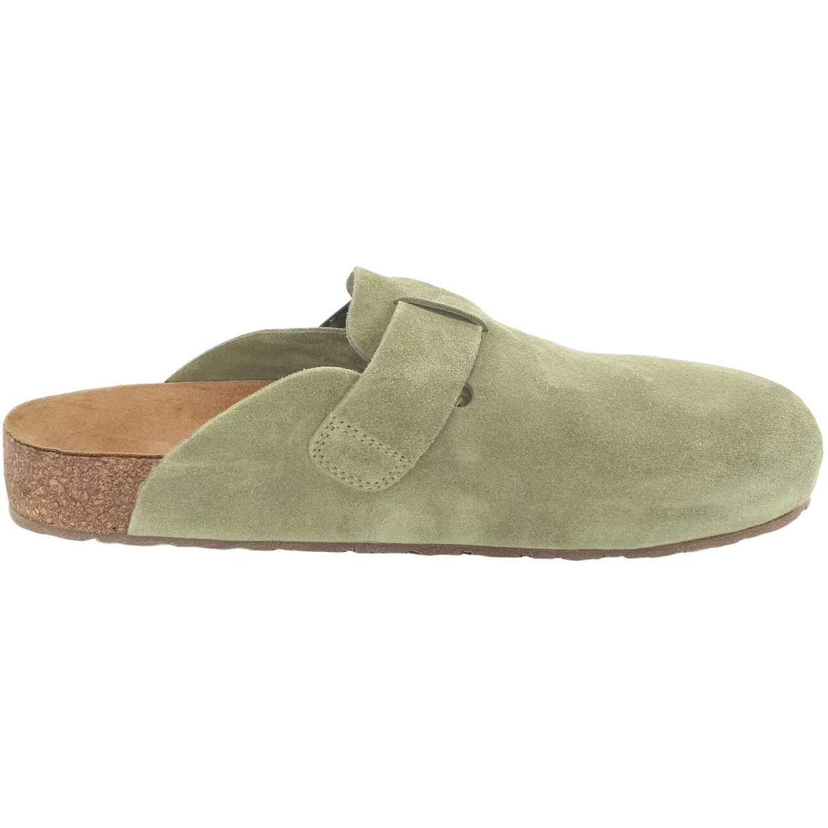 Haflinger - Porto - Damen Lederclog mit Korkfußbett - Salbei Grün – Bild 3