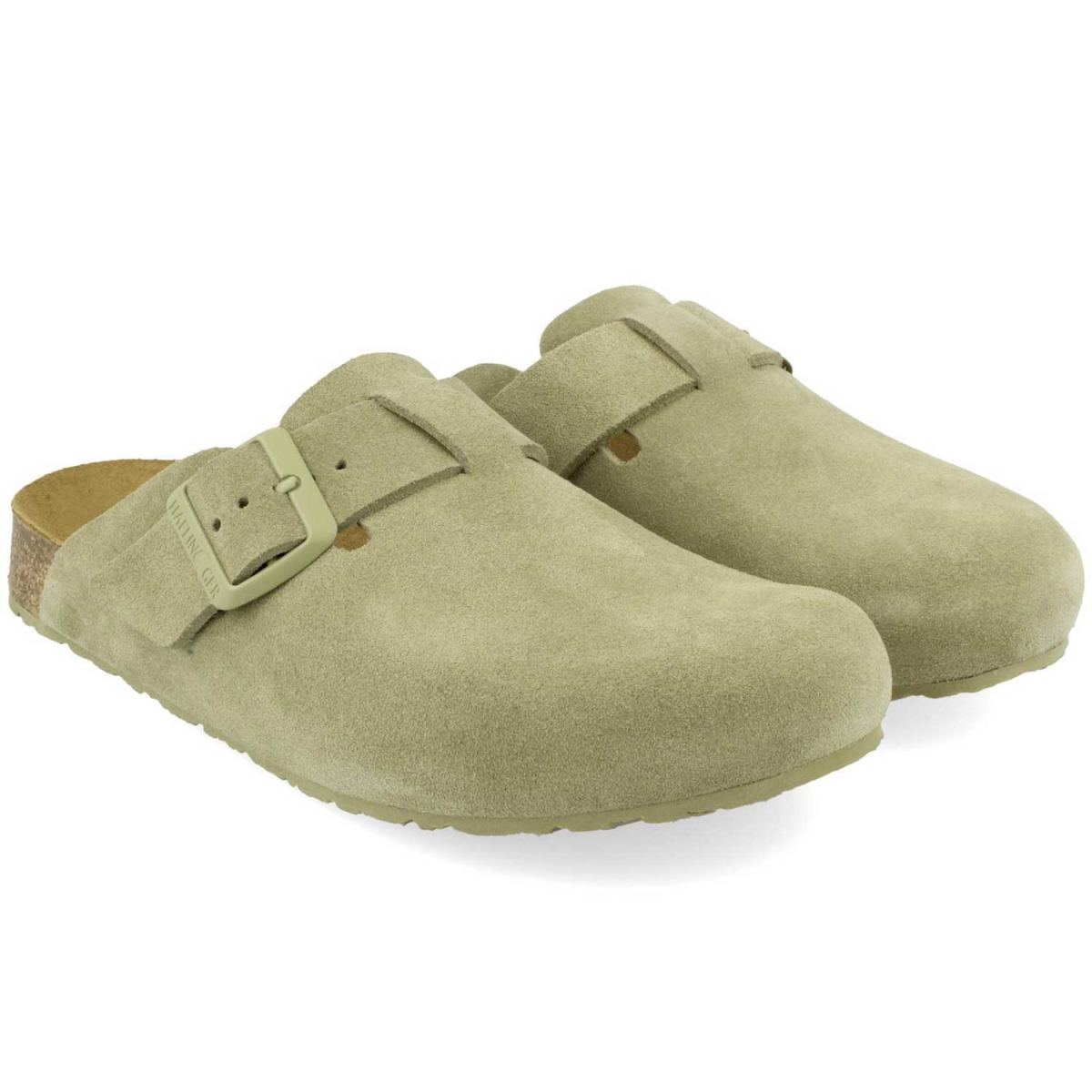 Haflinger - Porto - Damen Lederclog mit Korkfußbett - Salbei Grün – Bild 2