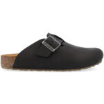 Haflinger - Porto - Unisex Lederclog mit Korkfußbett - Schwarz