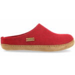 Haflinger - Emils Toffel - Unisex Filz-Pantoffel - Rot (Rubin)