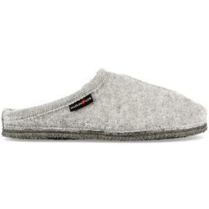 Haflinger - Walktoffel Alaska - Unisex Weiche Pantoffel - Steingraumeliert