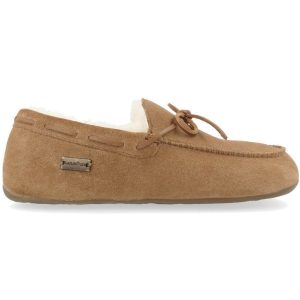 Haflinger - Yumah - Herren Lammfell-Mokassin mit Gummisohle - Chestnut