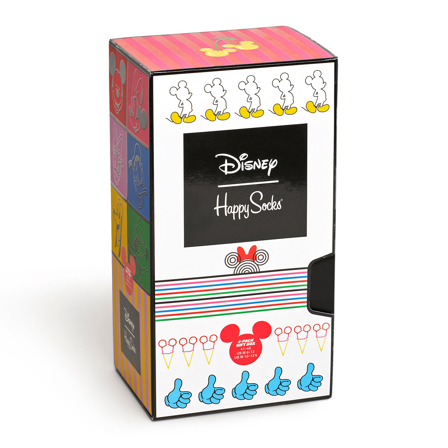 Happy Socks - Disney Gift Box 4-Pack - Unisex Geschenks-Socken - Mehrfarbig