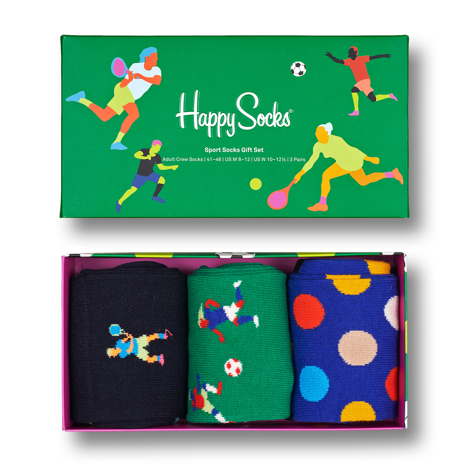 Happy Socks - Sports Socks Gift Set 3-Pack - Unisex Geschenks-Socken - Mehrfarbig – Bild 2