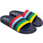 Happy Socks - Pool Slider Stripe - Unisex Badesandalen - Navy