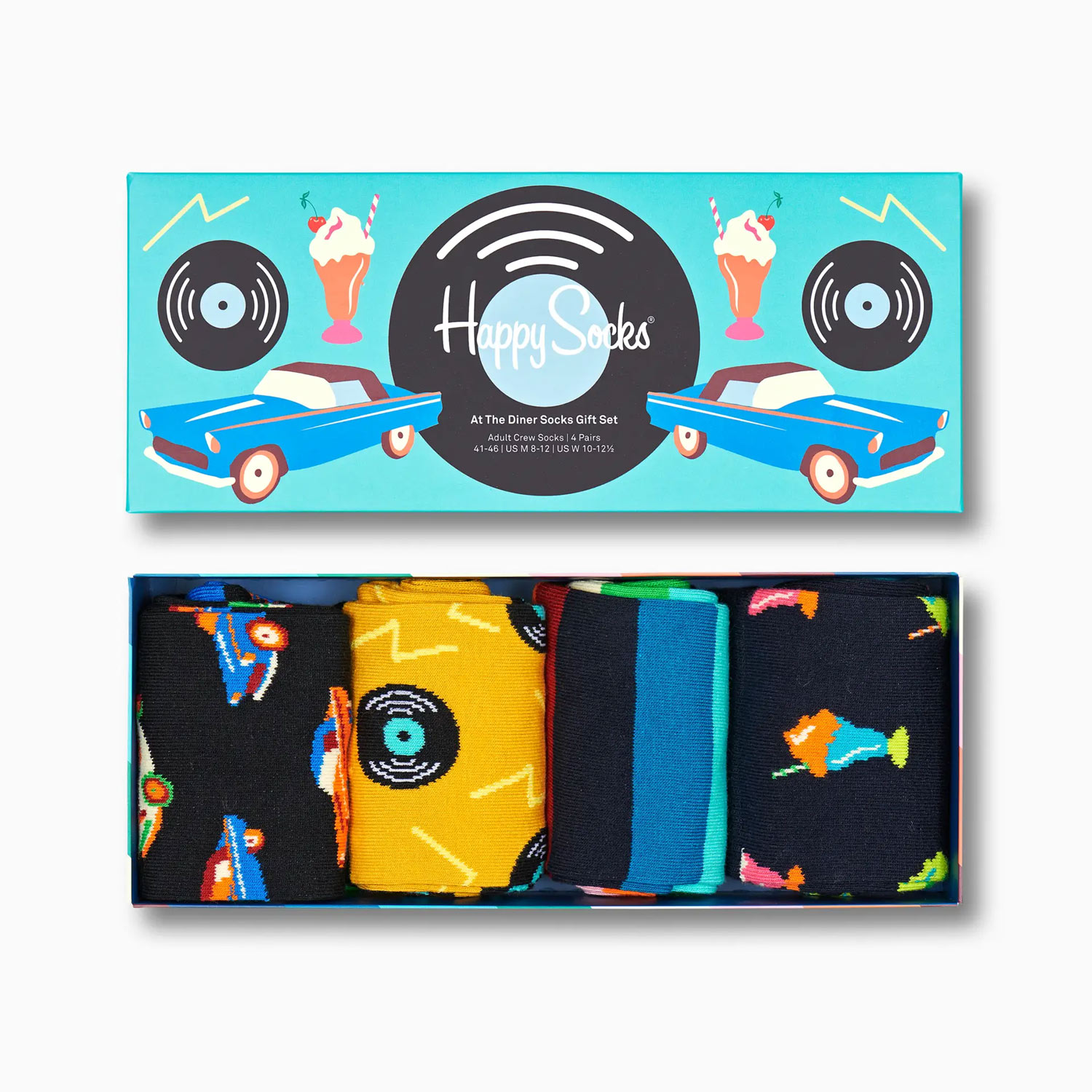 Happy Socks - At The Diner Socks Gift Set 4-Pack - Unisex Geschenksocken - Mehrfarbig