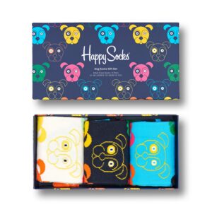 Happy Socks - Dog Socks Gift Set 3-Pack - Unisex Geschenk-Socken - Mehrfarbig