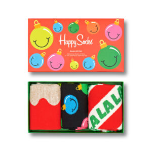 Happy Socks - Time for Holiday Gift Set 3-Pack - Unisex Weihnachtssocken - Mehrfarbig