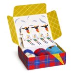Happy Socks - Downhill Skiing Socks Gift Set 3-Pack - Unisex Geschenk-Socken für Skifans - Mehrfarbig