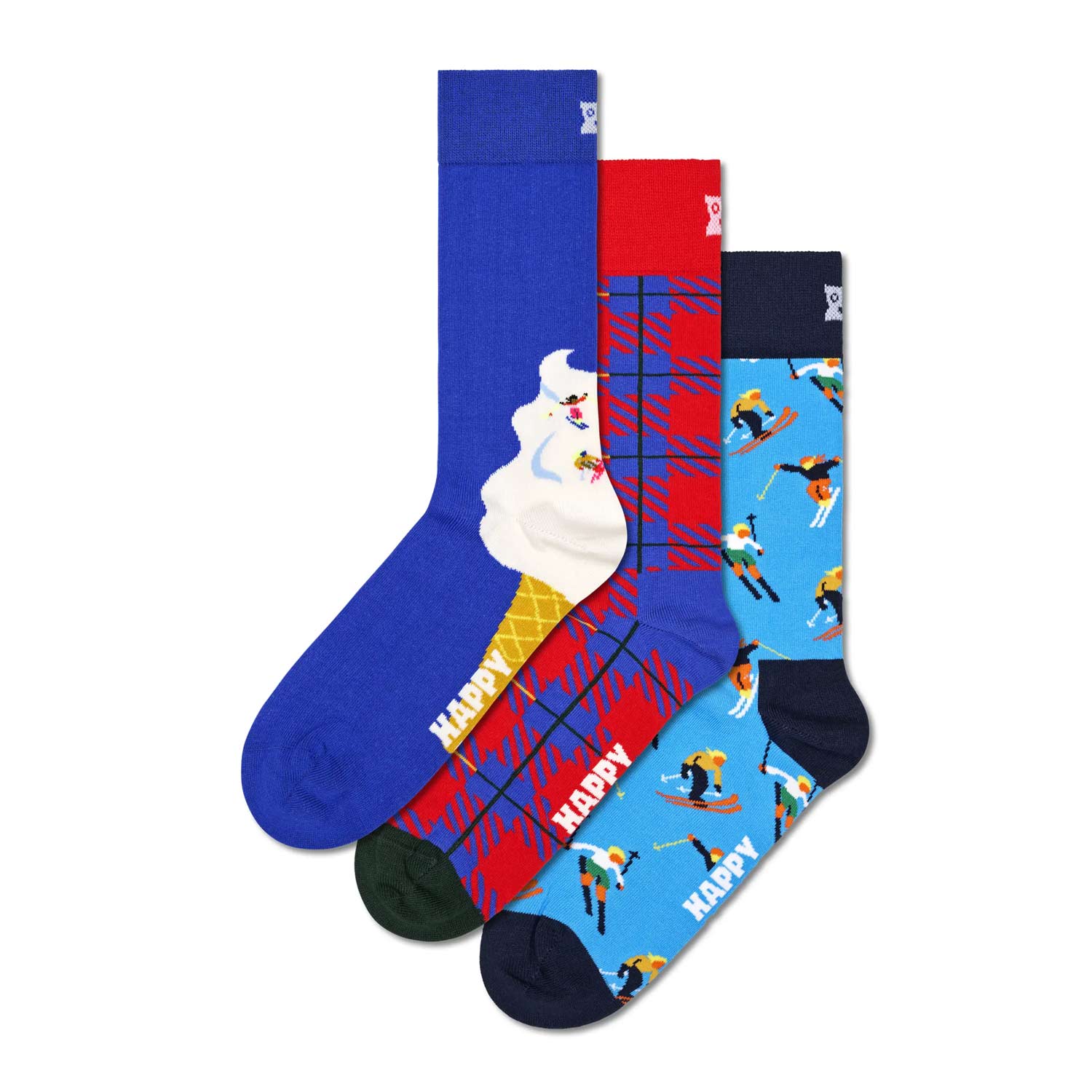 Happy Socks - Downhill Skiing Socks Gift Set 3-Pack - Unisex Geschenk-Socken für Skifans - Mehrfarbig – Bild 2
