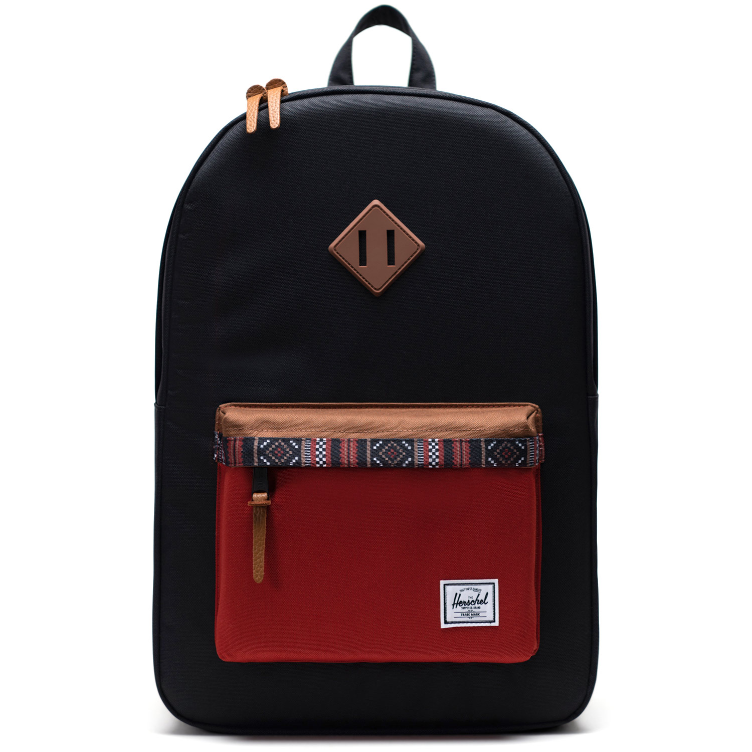 Herschel - Heritage - Unisex Rucksack - Black/Saddle/Ketchup