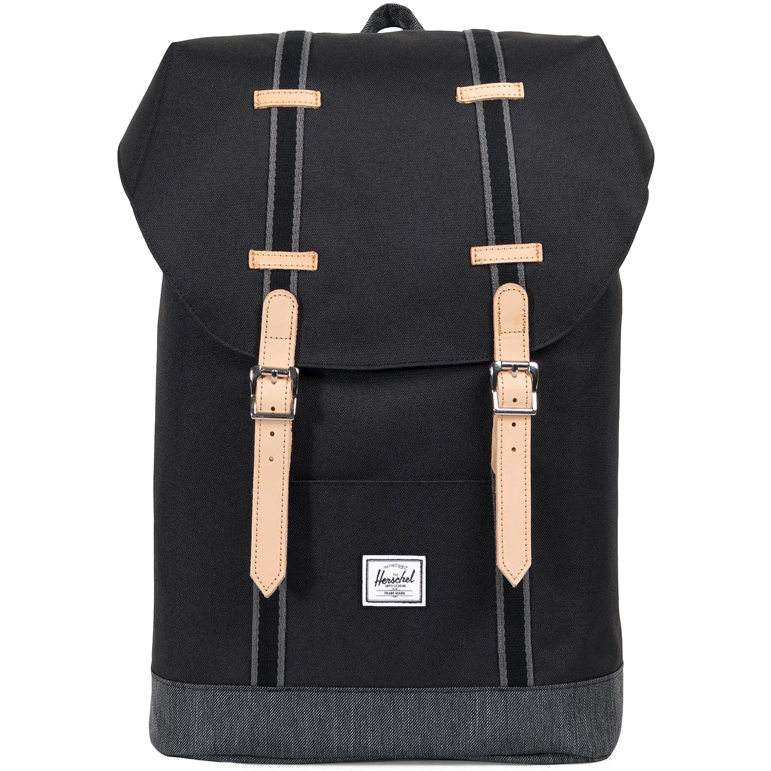 Herschel - Retreat Mid-Volume Offset Collection - Unisex Rucksack - black/black denim