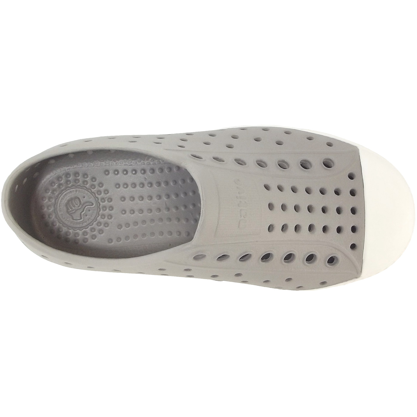 Native Shoes - Jefferson Child - Kinder Slipper - grau (pigeon grey/shell white) – Bild 3