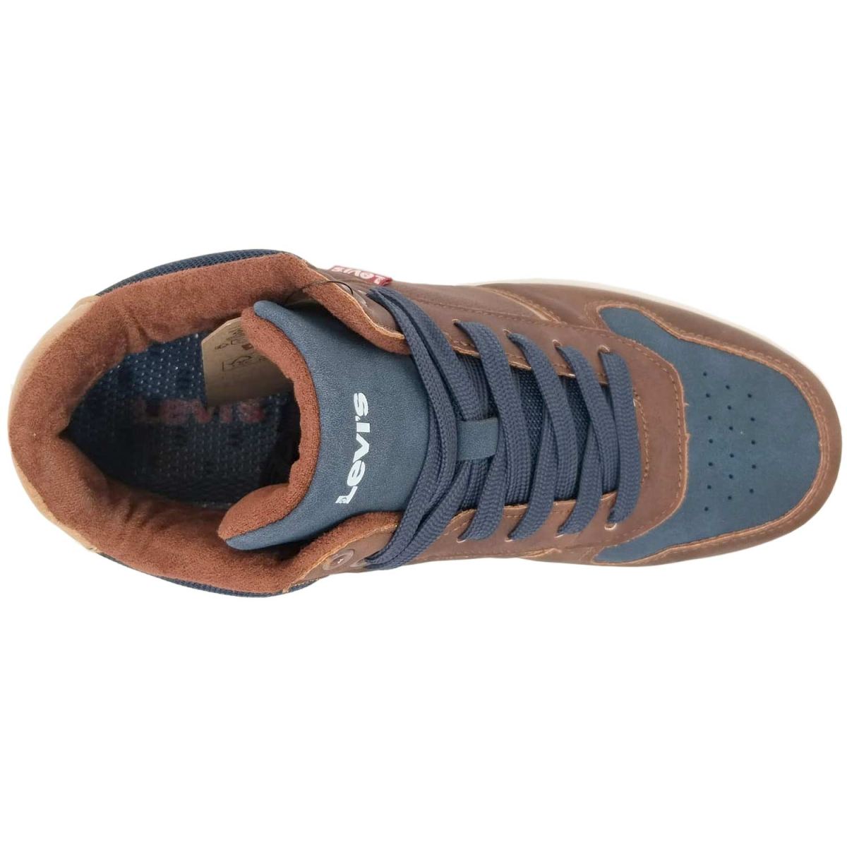 Levi's - Kick Mid - Kinder Stiefelette mit Fleecefutter - Braun/Blau (Dark Brown/Navy) – Bild 3