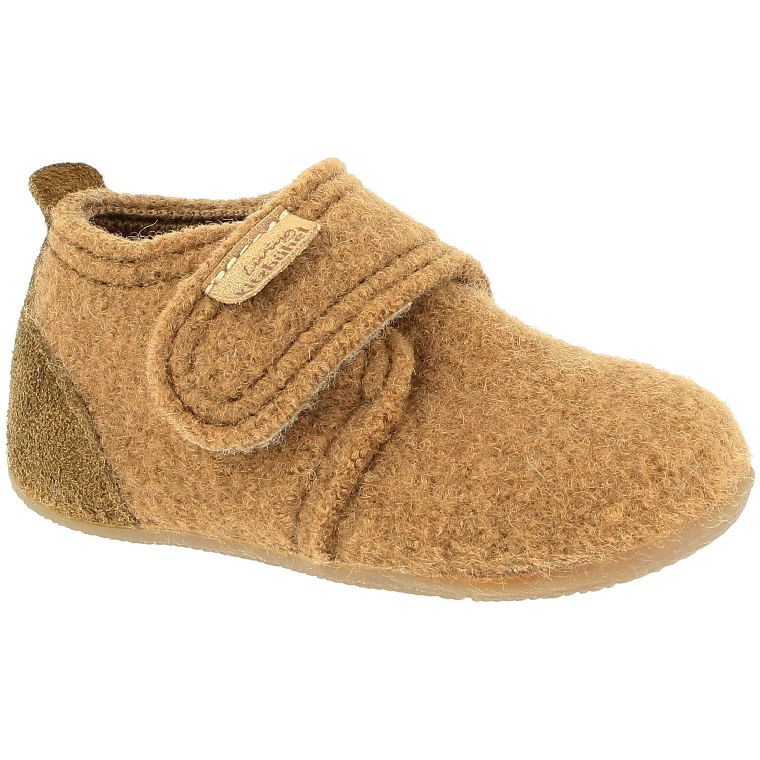 Living Kitzbühel - Babyschuh Velourlederkappe - Baby Hausschuhe - Braun (Almond)