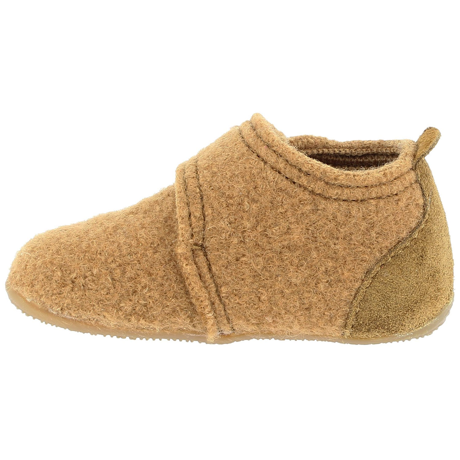 Living Kitzbühel - Babyschuh Velourlederkappe - Baby Hausschuhe - Braun (Almond) – Bild 2
