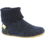 Living Kitzbühel - Hüttenschuh Uni - Unisex Hohe Hausschuhe - Nachtblau