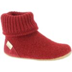 Living Kitzbühel - Hüttenschuh Uni - Damen Hohe Hausschuhe - Dark Cherry