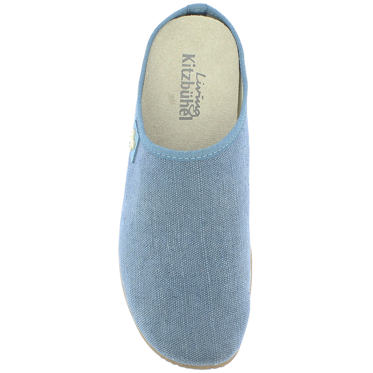 Living Kitzbühel - Pantoffel Schweizer Kreuz - Damen Hausschuhe - Jeans – Bild 4