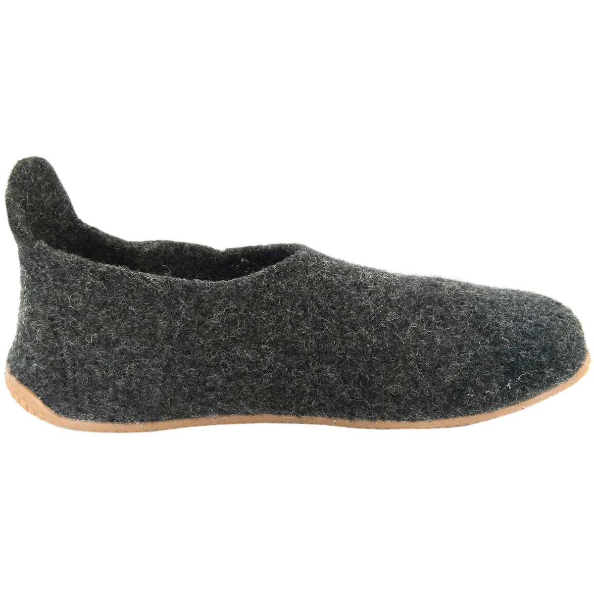 Living Kitzbühel - Hahnenkamm Slipper Kreuz - Unisex Hausschuhe aus Schurwolle - Anthrazit – Bild 2